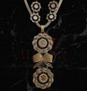 Set moño rosa negro