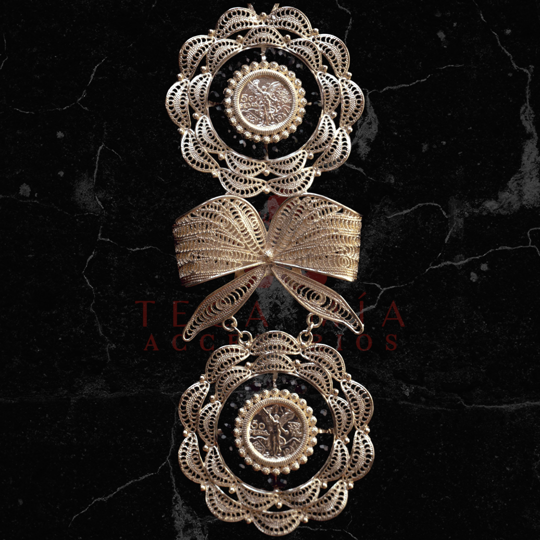 Set moño rosa negro - Imagen 3