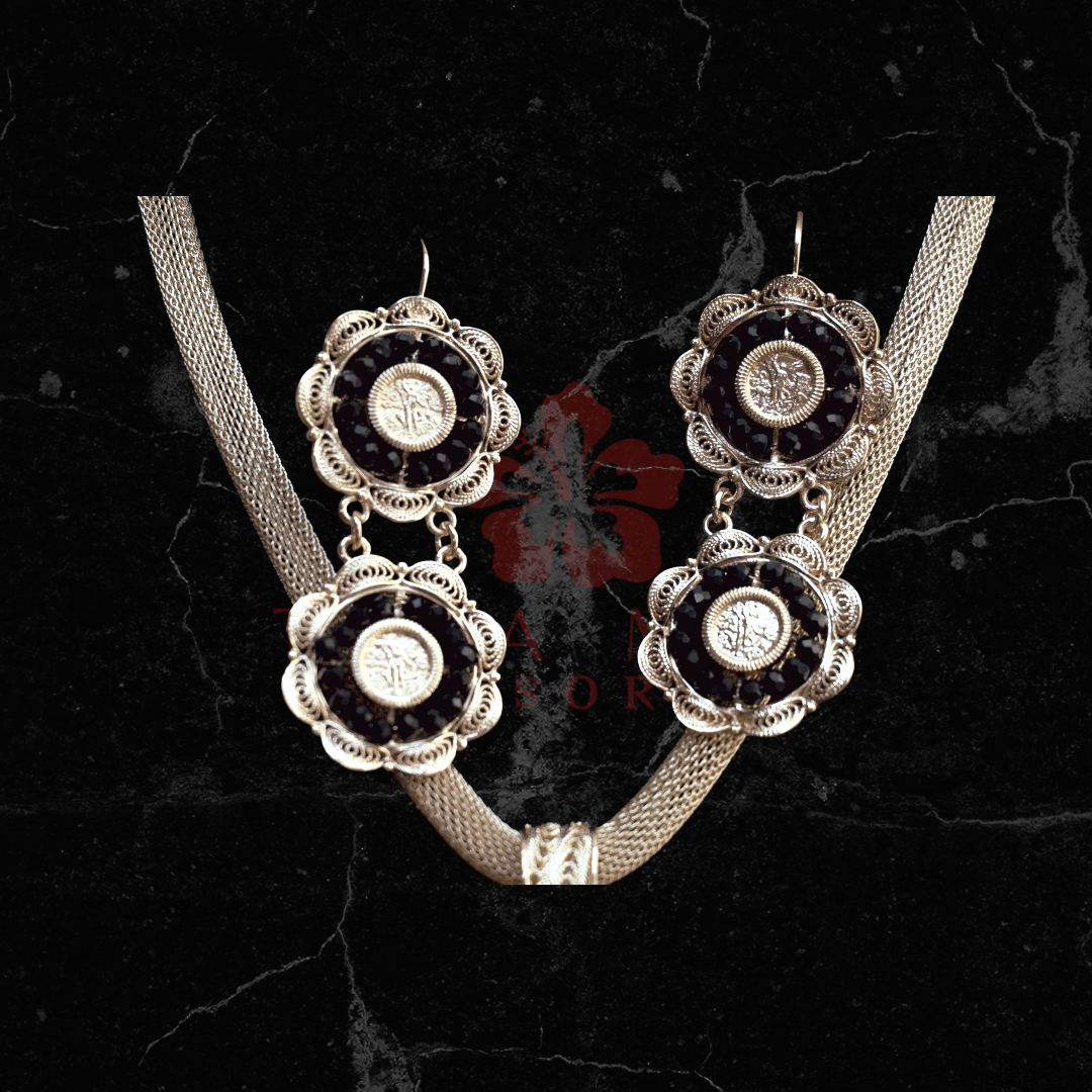 Set moño rosa negro - Imagen 4