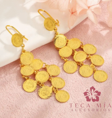 Aretes lluvias moneda