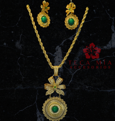 Set marcos piedra verde