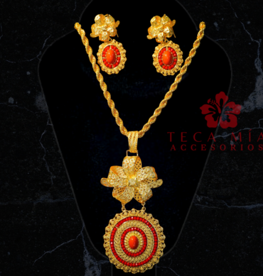 Set moño doble piedra