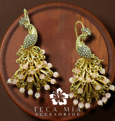 Arete pavorreal premium rosa