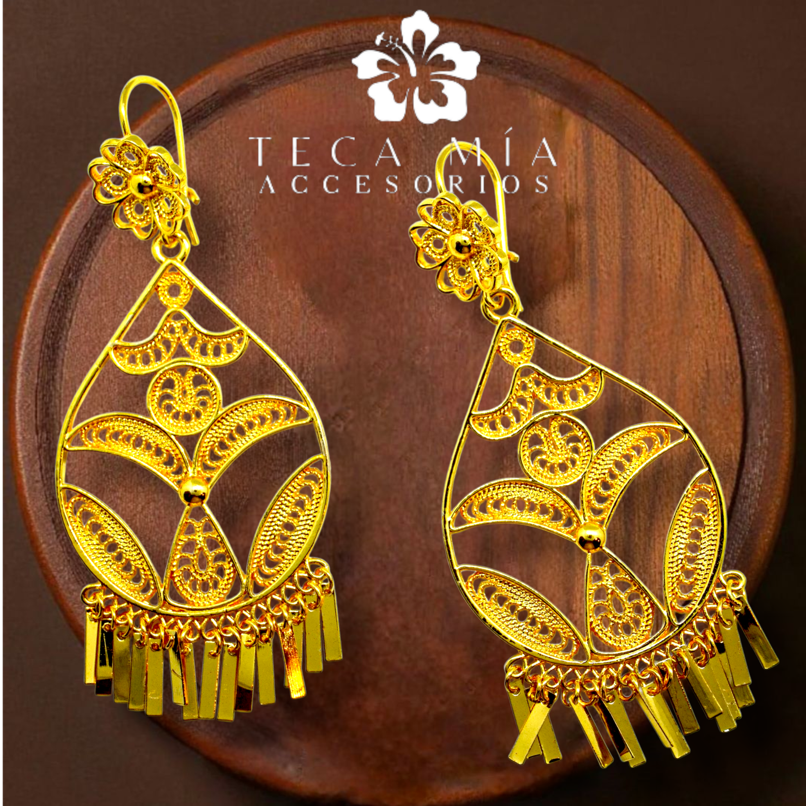 Arete filigrana pera maria - Imagen 2