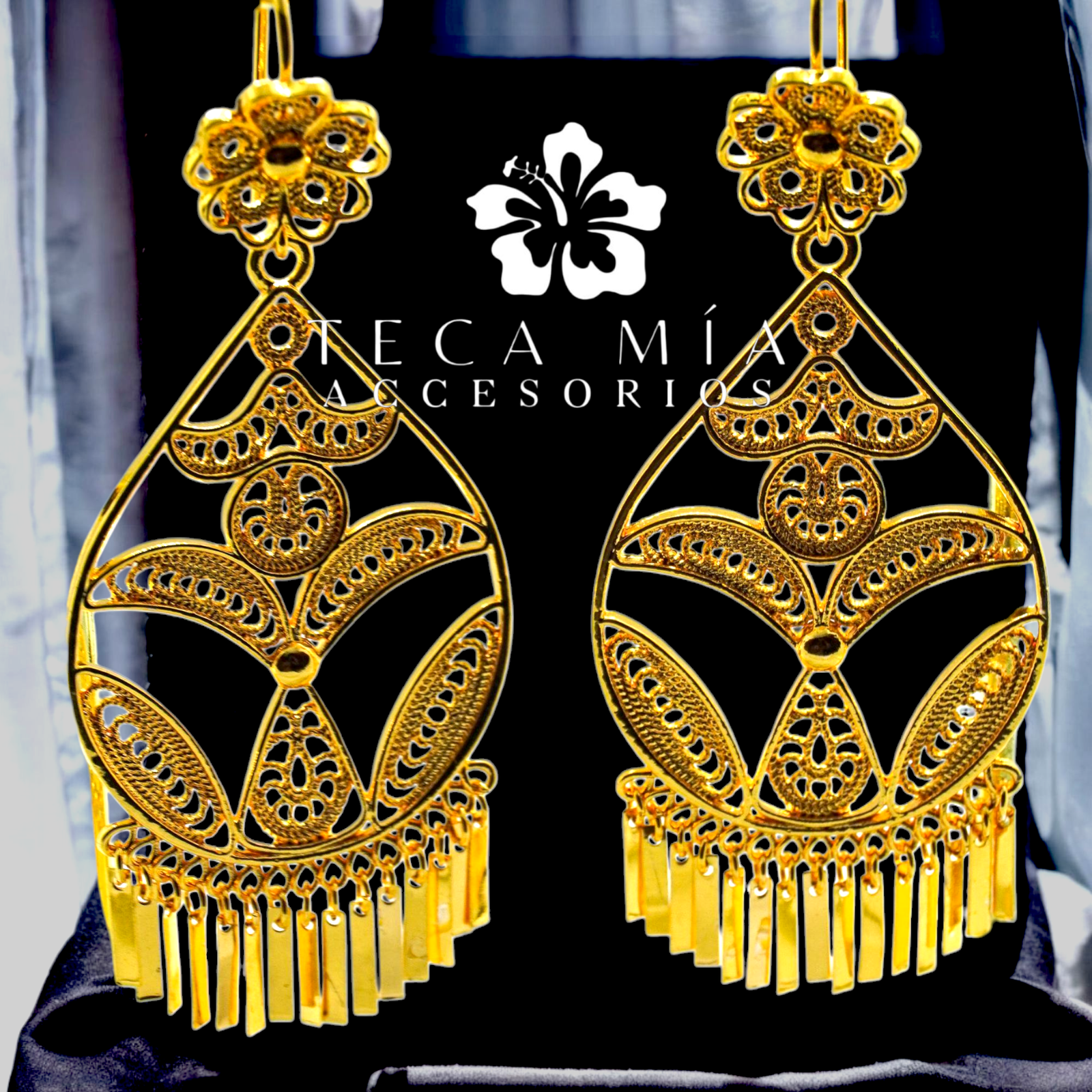 Arete filigrana pera maria