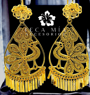 Arete filigrana pera pavoreal