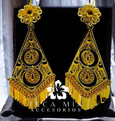 Arete filigrana corbata punto