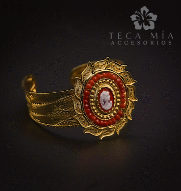 Brazalete filigrana camafeo