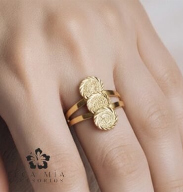 Anillo de 3 monedas pequeños
