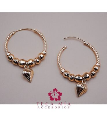 Arracada corazón 3 cm