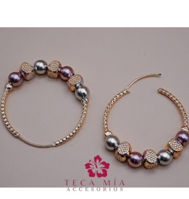 Arracadas de bolitas de 3.4 cm