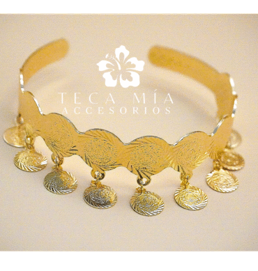 Brazalete ajustable monedas colgantes