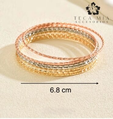 Semanario delgado 3 oros 6.8 cm