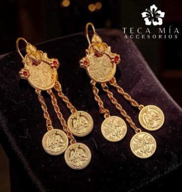 Aretes lluvias 3 monedas A